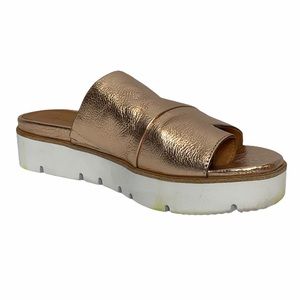 Gentle Souls Laverne Rose Gold Slide Sandal Thong